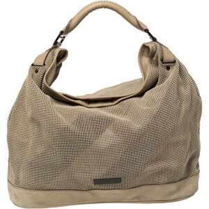 Burberry Beige Perforated Suede and Leather Oversized Hobo, Beige