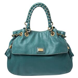 Dolce&Gabbana Leather Miss Charlotte Satchel, Green