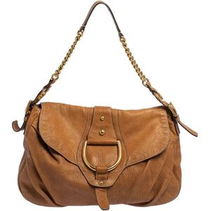 Dolce&Gabbana Leather D-Ring Hobo, Brown