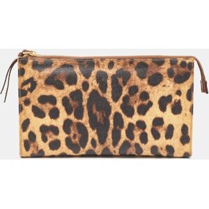 Dolce&Gabbana Black Leopard Print Coated Canvas DG Vanity Case