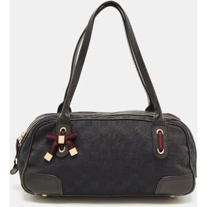 Gucci Black GG Canvas and Leather Princy Bag