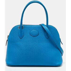 Hermes Bleu Izmir Epsom Leather Bolide 27 Bag