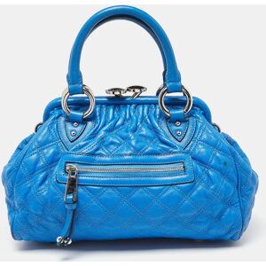 Marc Jacobs Blue Leather Mini Stam Satchel