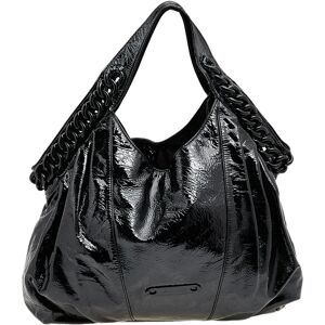 Michael Kors Black Patent Leather Chain Hobo