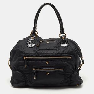 Tod's Black Nylon and Patent Leather Pashmy Pocket Media D Bag