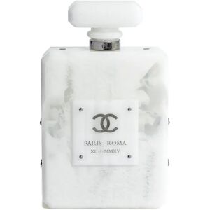 Chanel Paris-Roma No. 5 Perfume Bag, White/GreyThis item has been used and may have some minor flaws. Before purchasing, please refer to the images for the exact condition of the item.