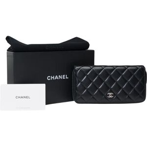 Lovely Compagnon Wallet in black quilted lambskin leather, SHW - Size: Lovely​ ​Chanel​ ​Wallet​ ​Compagnon​ ​in​ ​black​ ​quilted​ ​lambskin​ ​leather,​ ​silver​ ​metal​ ​trim​ ​for​ ​a​ ​hand​ ​carry A​ ​patch​ ​pocket​ ​on​ ​the​ ​back​ ​of​ ​the​ ​bag