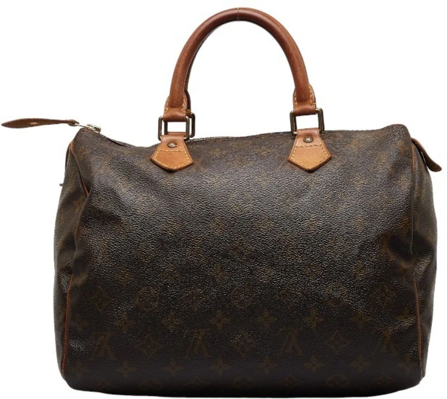 LOUIS VUITTON Monogram Speedy 30 Handbag Boston Bag M41526 Brown PVC Leather Women's