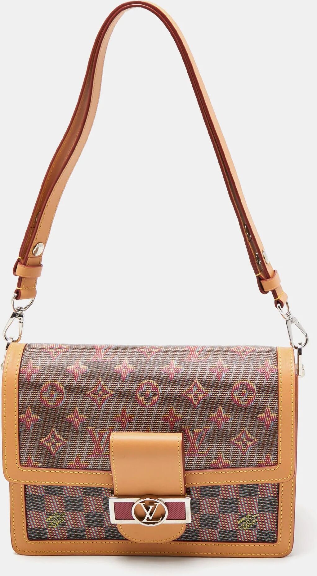 LOUIS VUITTON Rose Monogram LV Pop Canvas Dauphine MM Bag