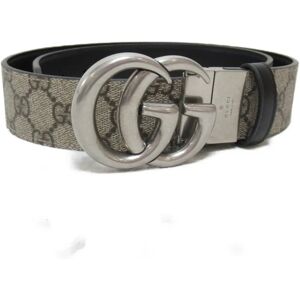 Gucci Double G reversible belt Beige Ebony canvas GG Supreme Canvas 62705592TIN976985