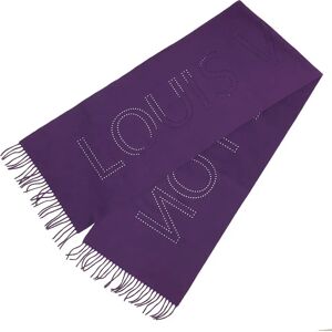 LOUIS VUITTON Escharpe LV Perfot Punching Muffler 401552 Dark Purple Cashmere Shawl aq9427