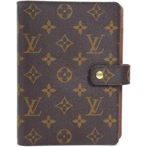 LOUIS VUITTON Notebook Cover Monogram Agenda MM Canvas Brown Gold Unisex R20105