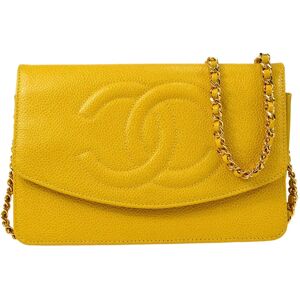 Chanel 1996-1997 Timeless WOC Yellow Caviar 48646