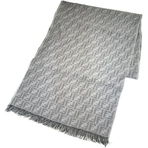 Fendi Zucca Pattern FF Muffler Stole Wool Gray Men's Women's