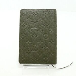 LOUIS VUITTON book cover Clemence GI0678 IC chip khaki