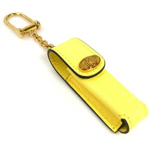 Gucci Lip Case GG Marmont Leather/Metal Light Yellow/Gold Women's 615997