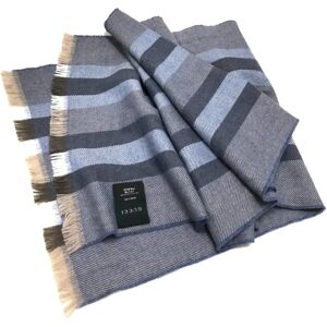 Gucci muffler wool men's women's blue striped pattern 30cm x 180cm