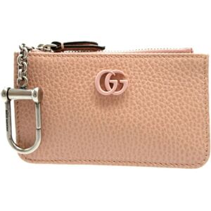 Gucci 701070 Double G Leather Pink Coin Case