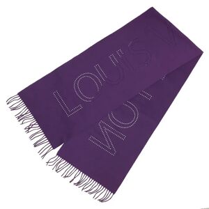 LOUIS VUITTON Escharpe LV Perfot Punching Muffler 401552 Dark Purple Cashmere Shawl aq9427