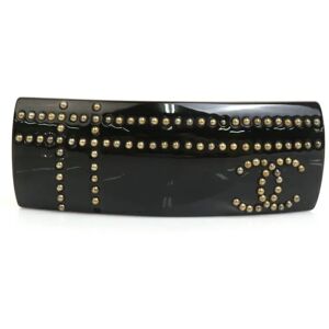 Chanel Valletta here mark resin/metal black/gold ladies