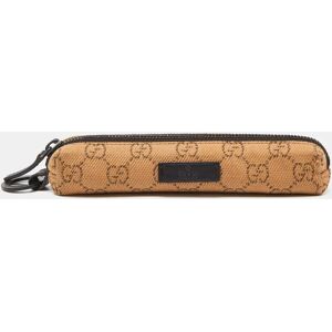 Gucci Beige GG Canvas and Leather Pencil Case