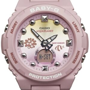 Casio Baby G × Aqua Planet Love The Sea And Earth Watch BGA 320AQ 4AJR Quartz Pink Dial Rubber Ladies