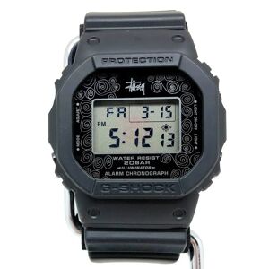 Casio G-SHOCK Watch DW-5000ST-1JR STUSSY Stussy Collaboration Double Name 25th Anniversary Model 25TH Digital Quartz Black Square Face Men's IT4T9IUX5DV6