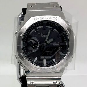 CASIOG-SHOCK  Watch GM-B2100D-1AJF Full Metal Silver Octagonal Face Bluetooth Analog Digital Tough Solar Men's Mikunigaoka Store ITKZYU7YVO7E