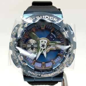 Casio G-SHOCK Watch GM-110EARTH-1AJR Earth Motif Ana-Digi Digi Ana Quartz Round Blue Black Men's IT9IWBCLIW98