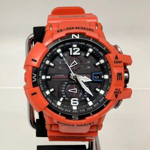 Casio G-SHOCK Watch GW-A1100R-4A Radio Solar Tough Gravity Master Sky Cockpit Pilot Analog Orange Black Men's ITQW1JQEAR5K