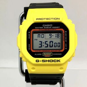 Casio G-SHOCK Watch DW-5600TB-1 THROW BACK 1983 Black Yellow Digital Quartz ITJ55Z44M5KO