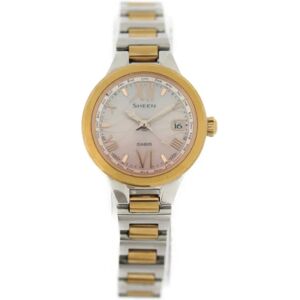 Casio SHEEN scene watch 5435/SHW-1700SG-4AJF stainless steel silver gold pink radio solar date