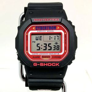 Casio G-SHOCK Watch DW-5600VT Transformers Collaboration Cybertron Convoy Digital Quartz Square Face Black Men's ITS1NEEO40