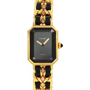 Chanel Premiere L size H0001 Ladies watch Black dial Gold quartz