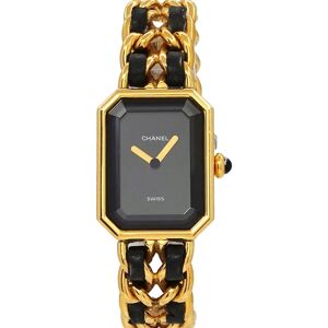 Chanel Premiere S size H0001 Ladies watch Black dial Gold quartz