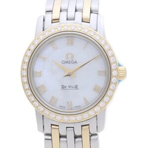 OMEGA De Ville Prestige 4375.71.00 Bezel Diamond K18YG Yellow Gold x Stainless Steel Ladies 39386 Watch