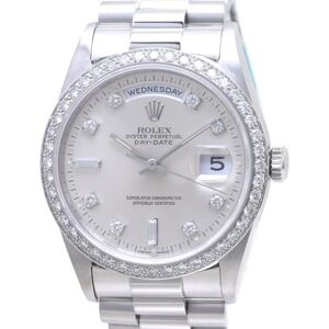 ROLEX Day Date 18346A Bezel Diamond 8P 2P Bucket Pt950 Platinum Men's 39305