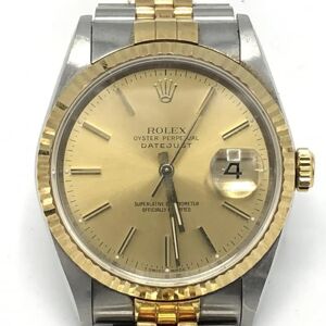 ROLEX Datejust watch 16233 gold silver