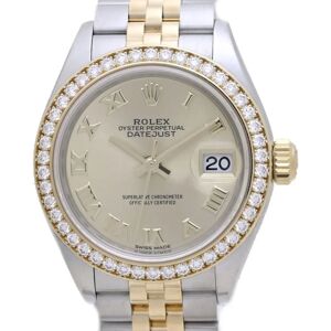 ROLEX Lady Datejust 28 279383RBR Bezel Diamond K18YG Yellow Gold x Stainless Steel Ladies 39296