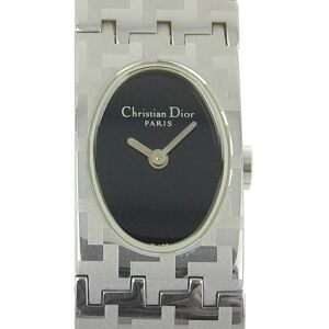 Christian Dior Miss Watch D70-100 Stainless Steel Quartz Analog Display Black Dial Ladies