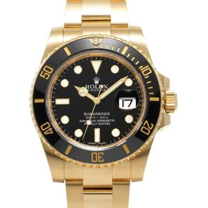 ROLEX Submariner Date 116618LN Men's YG Watch Automatic Black Dial