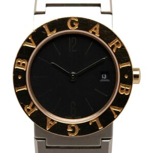 BVLGARIBulgari  Watch BB26SS Quartz Black Dial Stainless Steel K18YG Yellow Gold Ladies