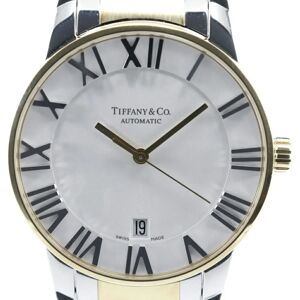 Tiffany & Co. TIFFANY&Co. Atlas Dome Watch Gold & Steel Swiss Made Silver/Gold Automatic Winding Analog Display White Dial Men's