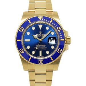 ROLEX Submariner Date 116618LB Random Number Roulette Men's Watch Blue Dial K18YG Solid Gold Automatic