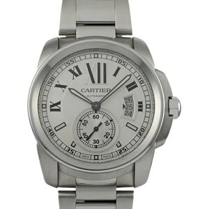 Cartier Caliber W7100015 silver dial watch men's