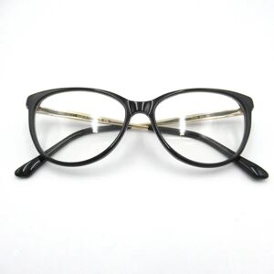 JIMMY CHOO Date Glasses Glasses Frame Black Gold Stainless Steel Plastic 379 807[54]