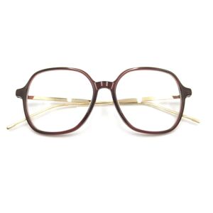 JIMMY CHOO Date Glasses Glasses Frame Brown Gold Stainless Steel Plastic 367/F 09Q[52]