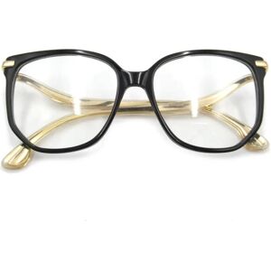 JIMMY CHOO Date Glasses Glasses Frame Black Gold Stainless Steel Plastic 257 807[55]