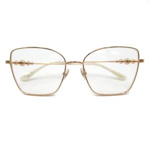 JIMMY CHOO Date Glasses Glasses Frame Gold Stainless Steel 357 DDB[56]