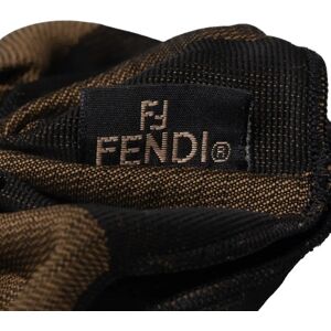 Fendi Pecan Scrunchie Hair Brown Canvas Women's